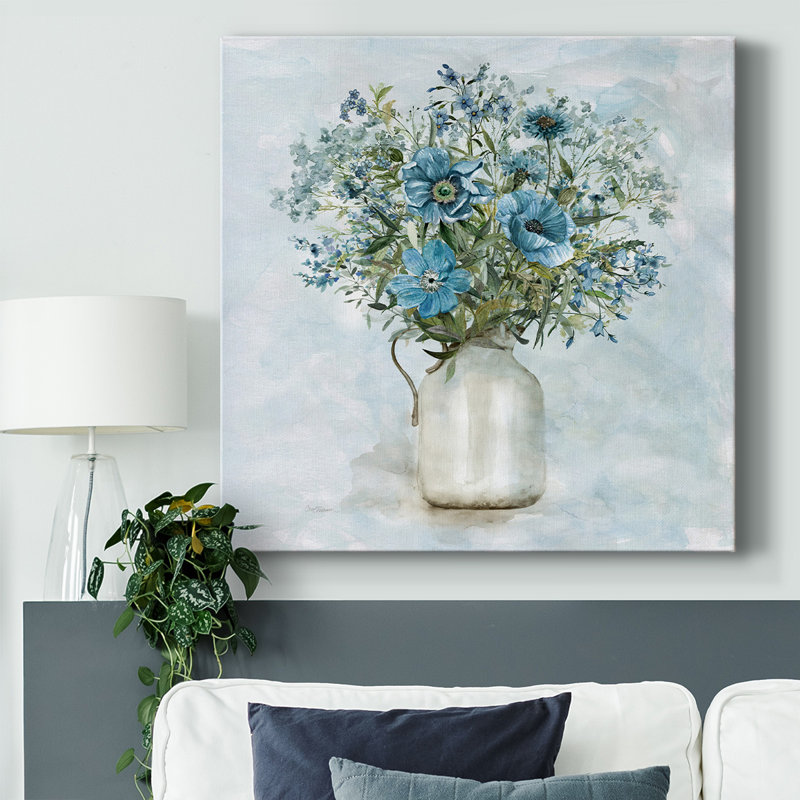 " Arrayed In Blue II ", 40" H x 40" W x 1.5" D