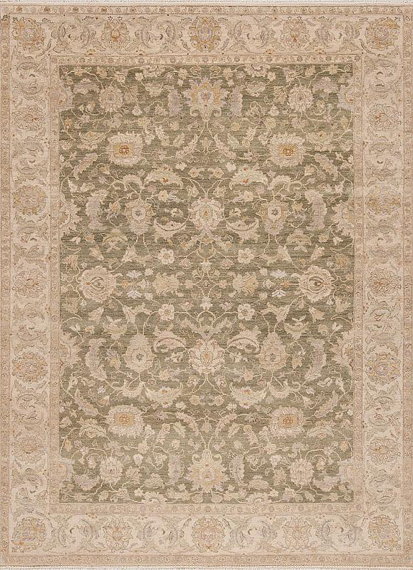 Caribbean Breeze Handmade Wool Floral and Oriental Area Rug, Rectangle 9' x 12'