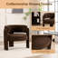Chaise d'appoint moderne 33 po avec dossier incurvé et base à trois pieds-1476680055