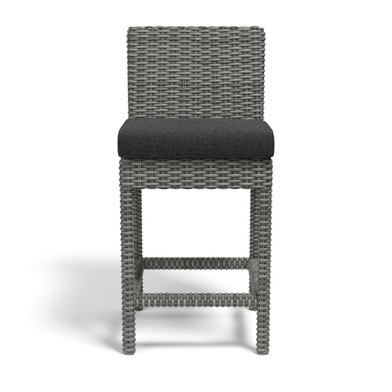 Tabouret de patio avec coussin Emerald II, Tabouret de comptoir (siège d'une hauteur de 26 p