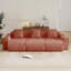 Streamlined French Edge Piping Modular 3-Seat Velvet Boneless Sofa with Throw Pillows-130023792-130023796