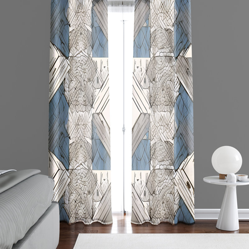 Brennden Semi Sheer Curtain Pair, 20" W x 52" L