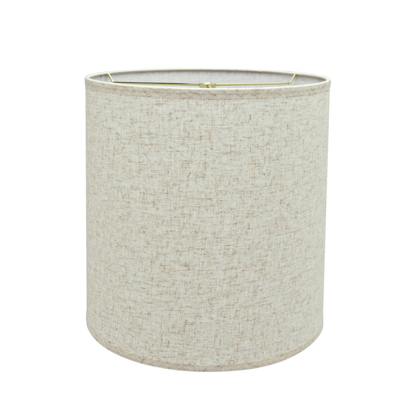 Abat-jour tambour en lin 15 po (araignée), Beige