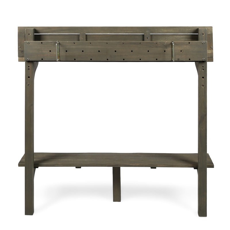 Table en bois pour balcon, gris - Mobilier d'extérieur moderne et compact
