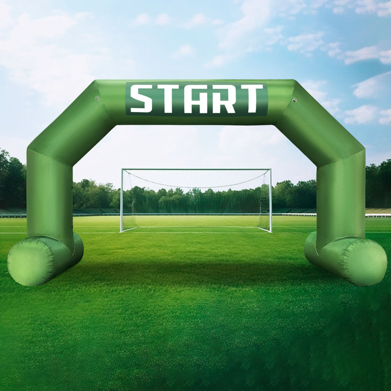 Arche gonflable 20Ft Start Finish Line avec souffleur intégré, arche gonflable hexagonale pour les courses extérieures 5K, les sports scolaires, les événements et la publicité dans la communauté