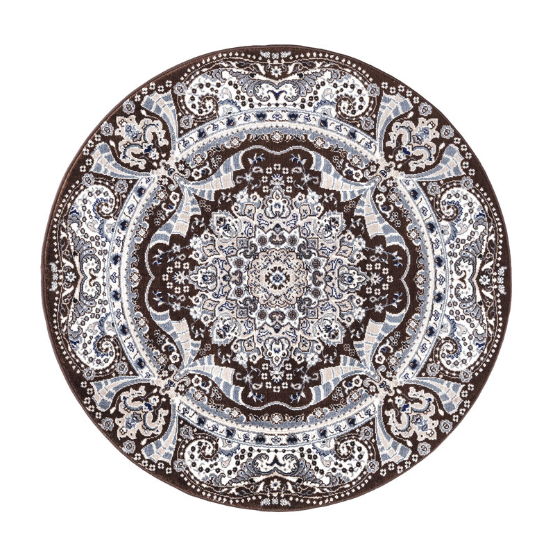 Floral Area Rug, Round 10cm