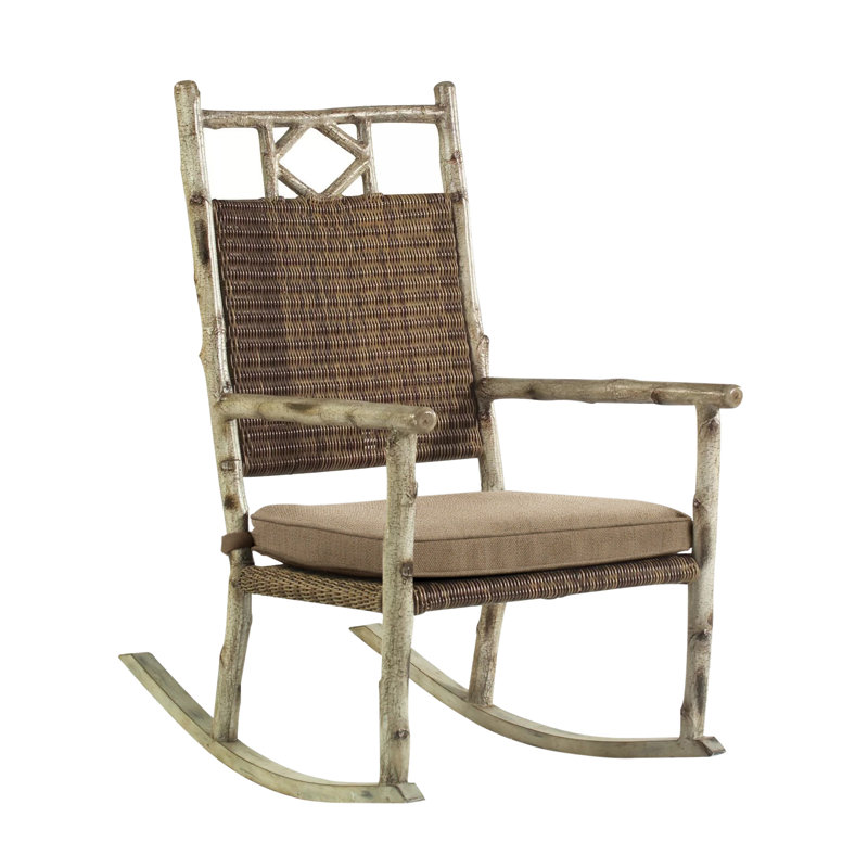 Chaise berçante avec coussins River Run, Toile Sunbrella® beige chiné