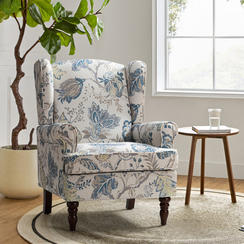 Upholstered Armchair, Blue