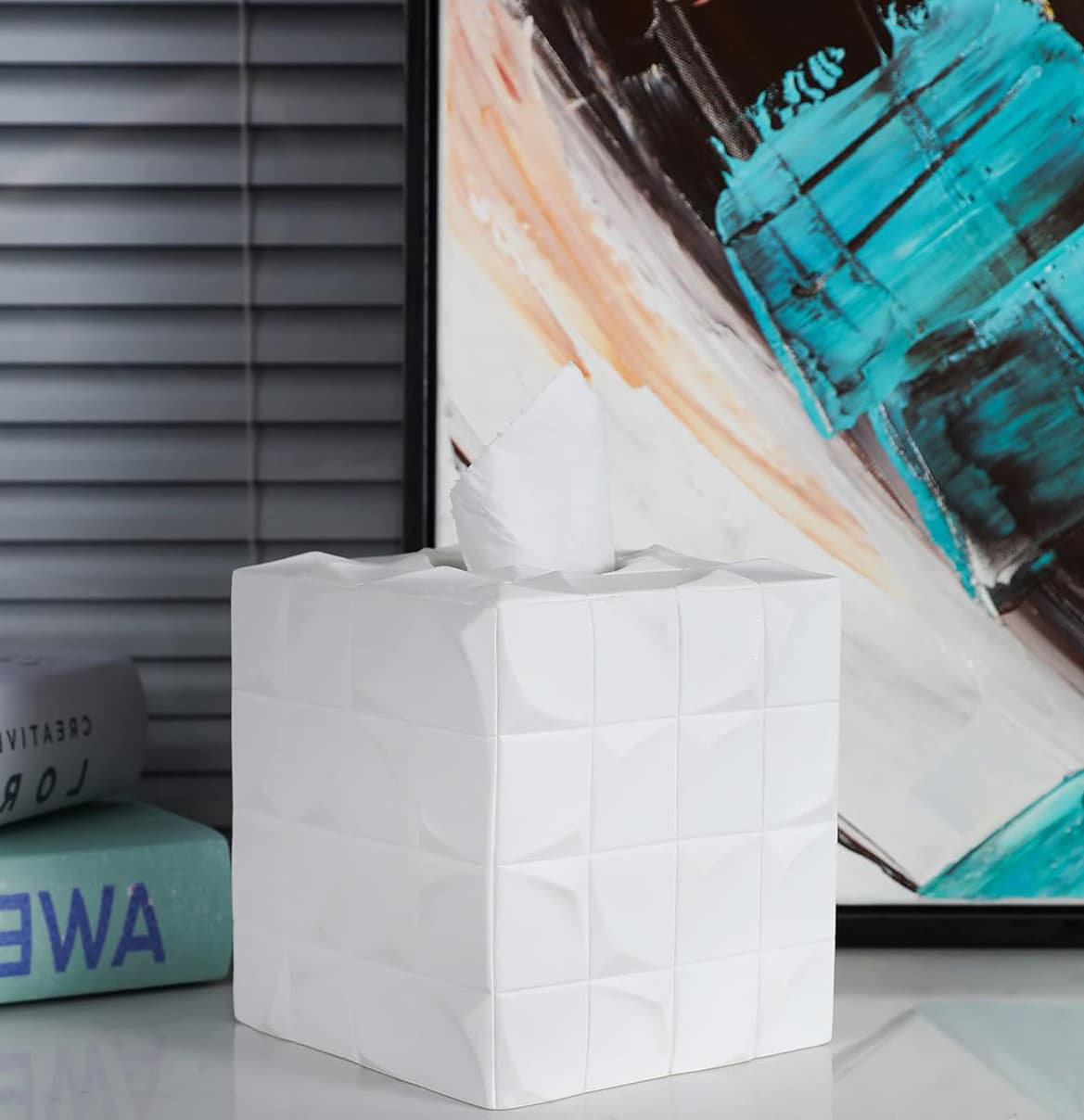 Brayden Studio® Modern Square Tissue Holder - Unique Decor for Bath ...
