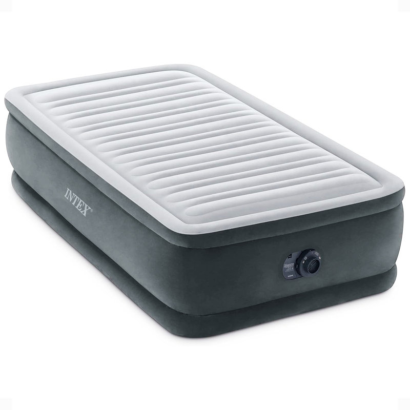 Lit gonflable surélevé 18 po avec pompe électrique interne Intex, Simple, 18in