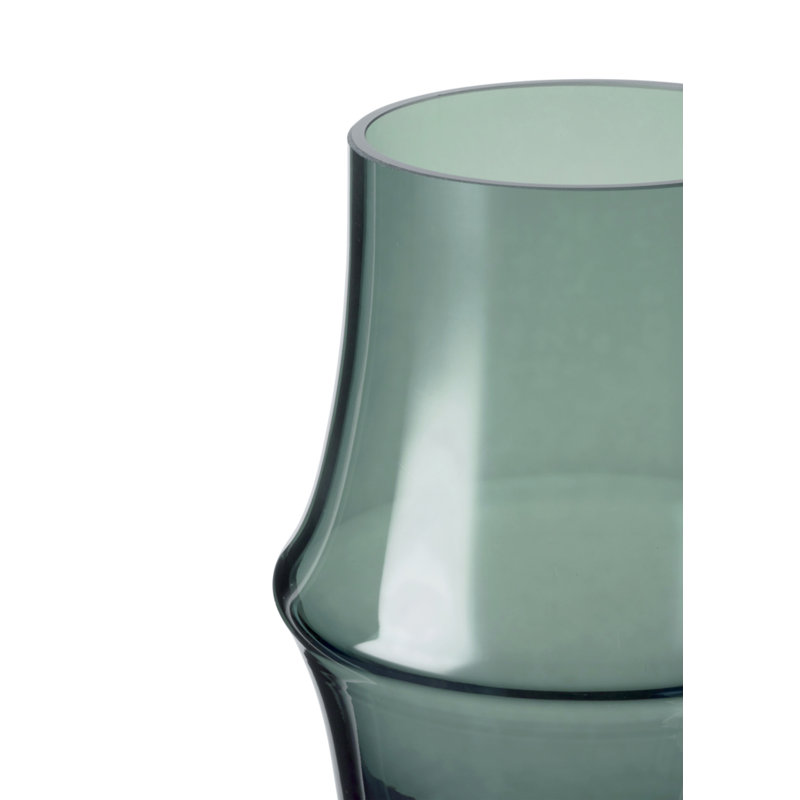 Arc Handmade Glass Table Vase, Dark Green