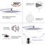 Luxurious Rainfall Shower System Metal Modern Finish Home Spa Experience