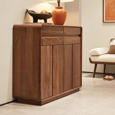 Purely solid wood furniture storage shoe cabinet