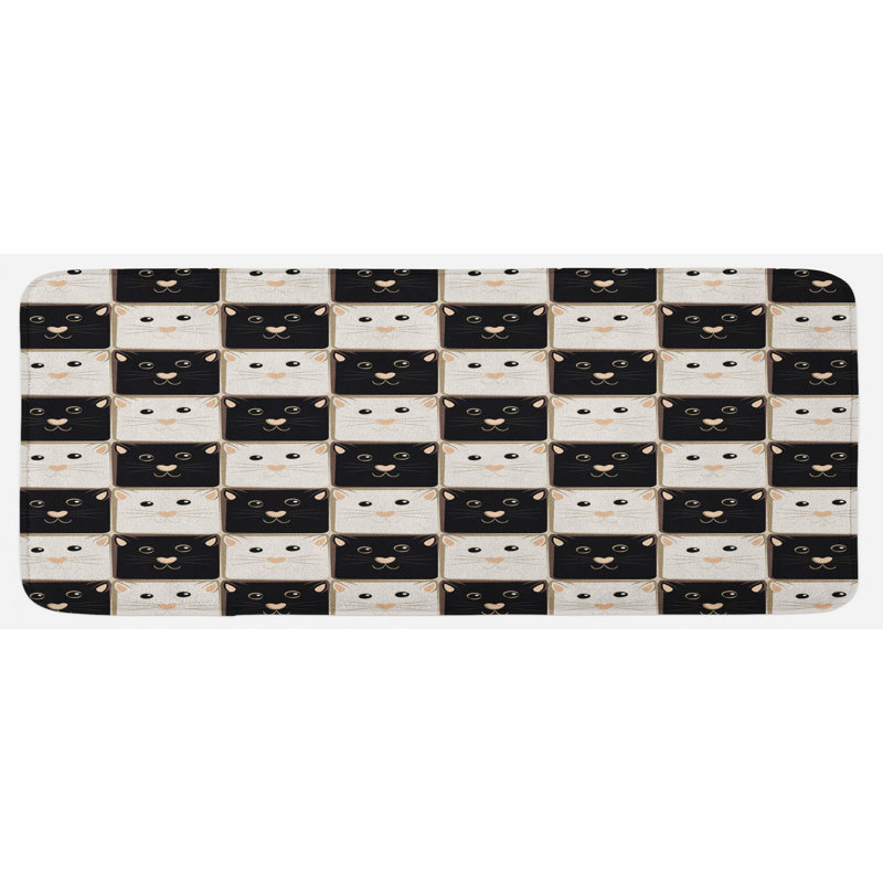 Tapis de cuisine à carreaux