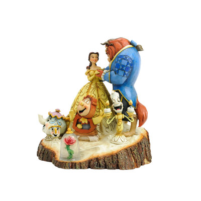 Disney Traditions Carved By Heart Beauty and the Beast Figurine 7.8in H