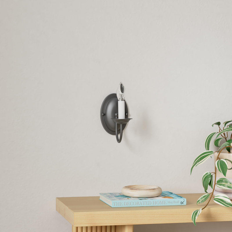1 Light Black Wall Sconce