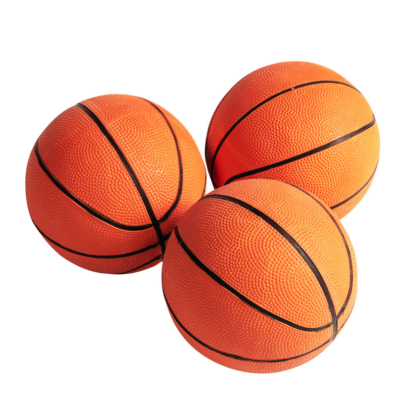 Ensemble de trois balles de basketball en caoutchouc de 7 po
