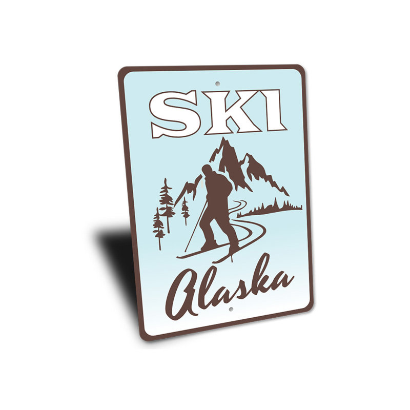 Panneau de ski en aluminium Alaska, H 14 po x l 10 po x P 0,04 po