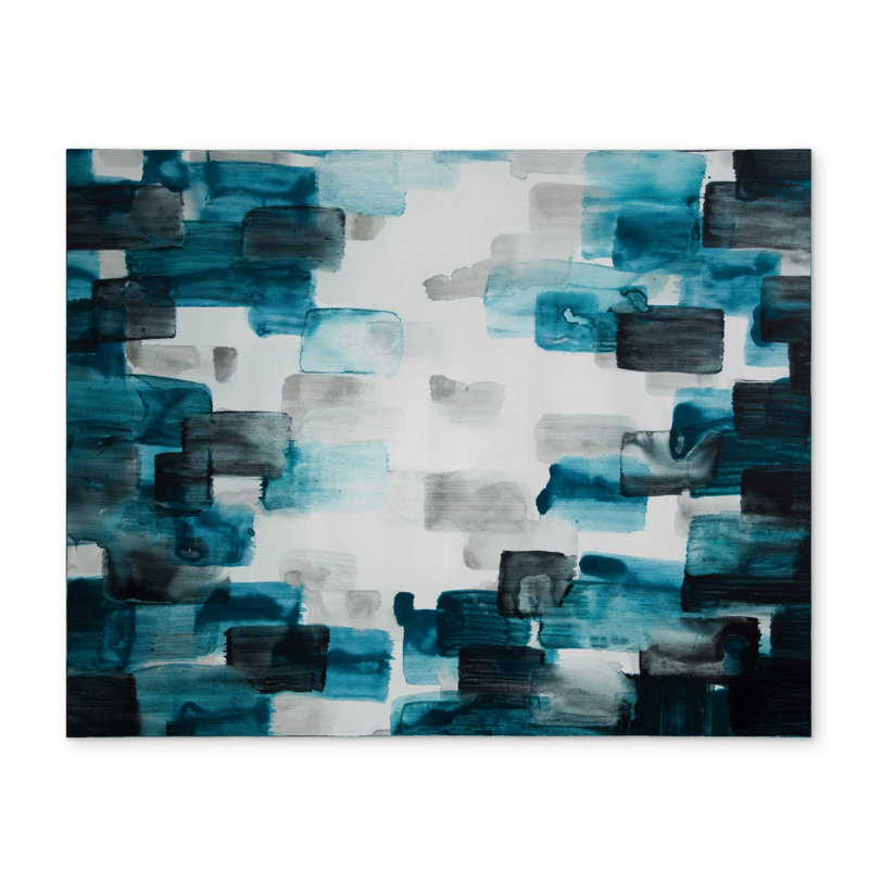 Turquoise Gray Abstract Placemat | Polyester Home Decor