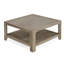 Table basse carrée avec rangement, frêne
