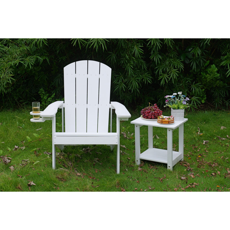 Chaise longue d'extérieur en acier inoxydable HiPS, Blanc