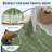 10x13ft Washable Area Rug, Scalloped Edge Low Pile Non-Slip Modern Carpet, Green