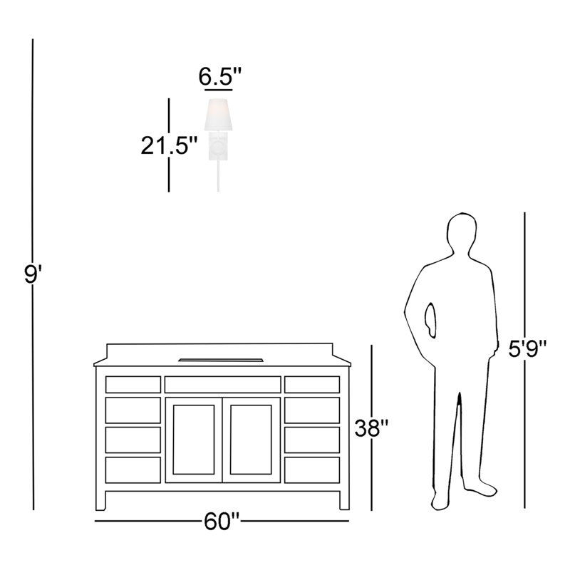 Michaeline Dimmable Bath Sconce, Matte White