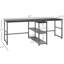83 po. Bureau d'ordinateur double 83 po. Noir avec grand espace de rangement. Pratique pour le bureau deux. Bureau spacieux