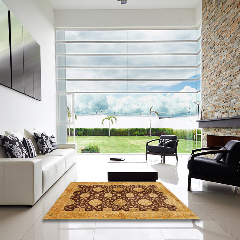 Tapis abstrait moderne 695, Carré 8 pi