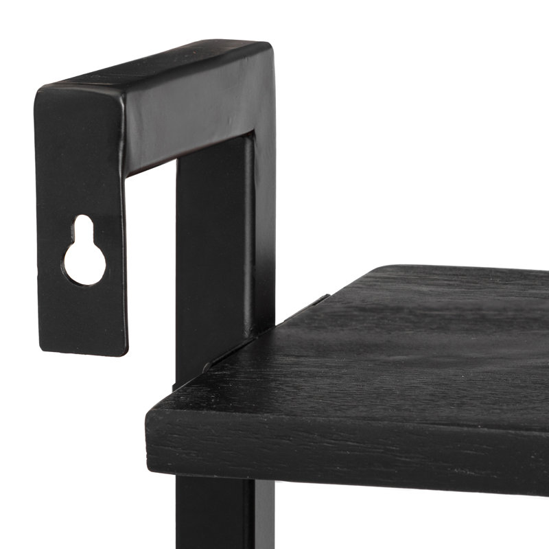 Castanedo Mango Recessed Shelf, Black