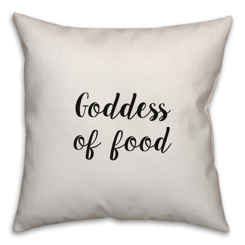 Coussin Goddess of Food, 16 po x 1 po