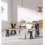 Pieds de table basse en métal robuste en forme de losange, patins réglables, finition de cuisson de qualité supérieure, installation facile pour les projets de mobilier de bricolage