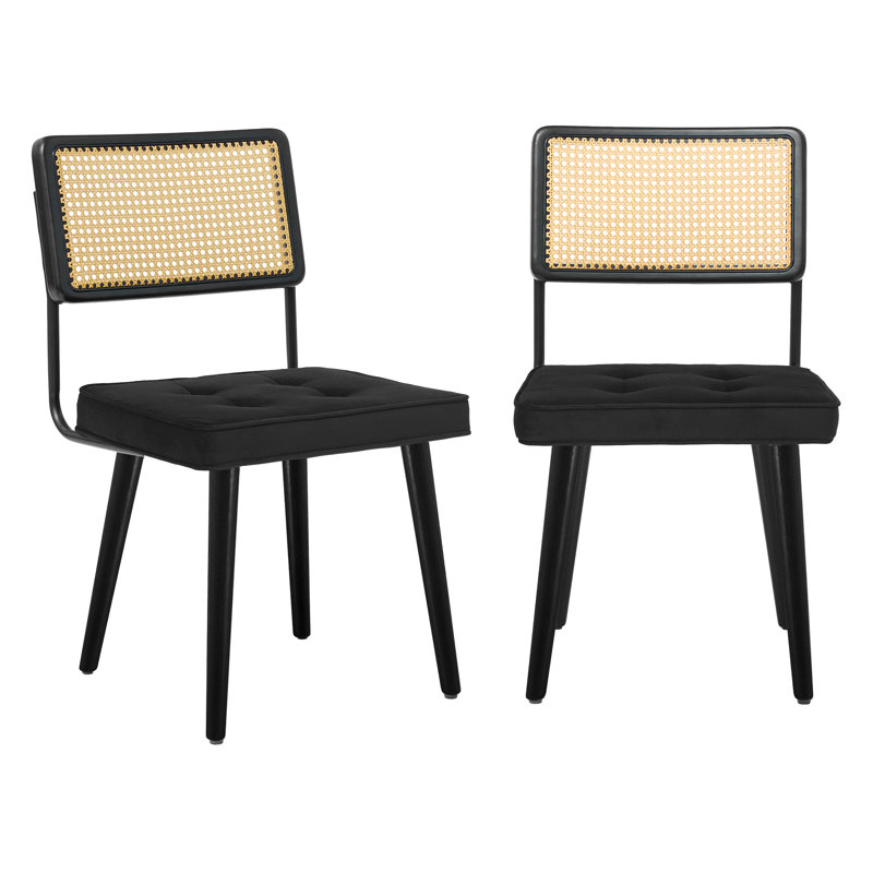 45.97cm H Stacking Side Chair, Black, Black