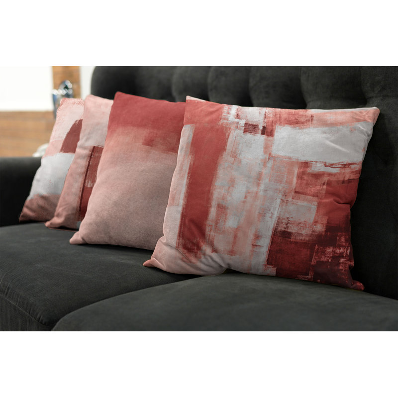 Reversible Pillow Cover, 20" H x 12" W, Blush Pale Maroon / Coconut