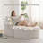 52.4" W Oversized Modern Swivel Accent Chair With Pillows And Ottoman-1273764932