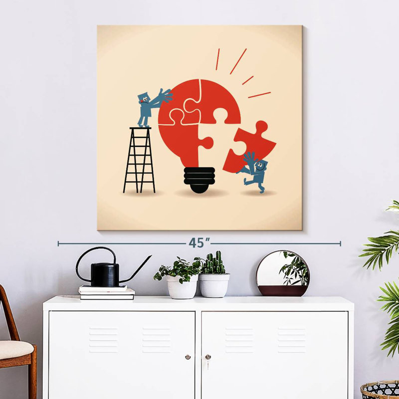 Keiri Building The Idea, 33" H x 33" W