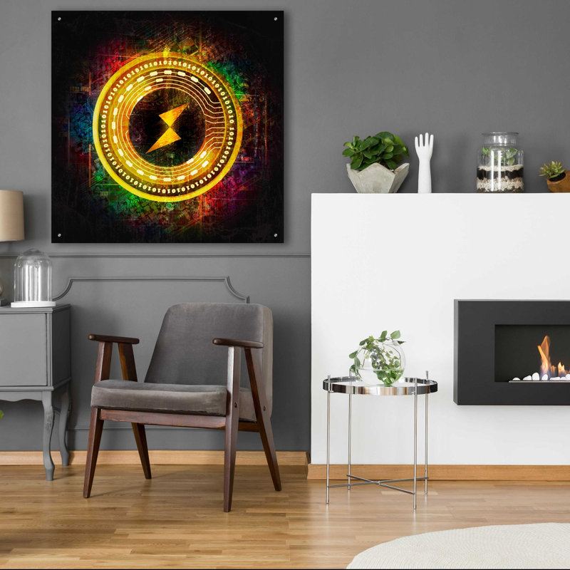 «Thorchain Better Than Gold» par Epic Portfolio, art mural en verre acrylique, H 36 po x l 36 po x P 0,2 po