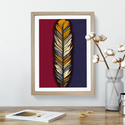 Wonderful Feather - Single Picture Frame Print