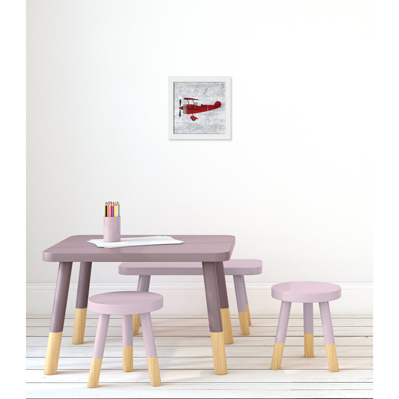 Impression sur papier rouge 2, H 12 po x l 12 po x P 0,6 po, Encadré plat blanc