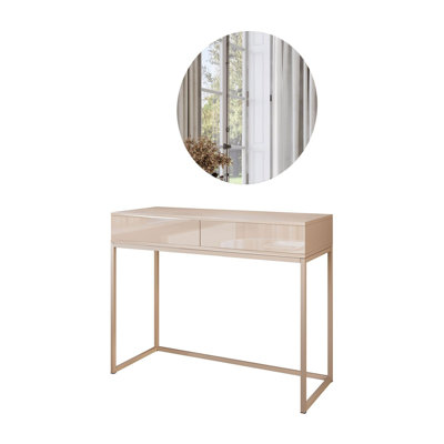 Dressing Table with Mirror and Storage Included