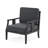 Louque 27.1" W Solid Wood Teak Outdoor Lounge Chair With Cushion-1489717225-1489774530