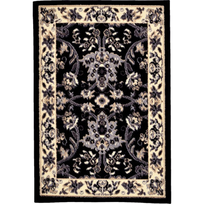 Tapis noir Zayandeh