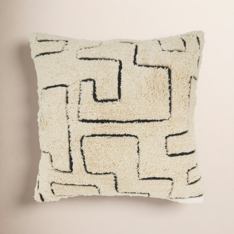 Geometric Splendor Tufted Down Filled Throw Pillow