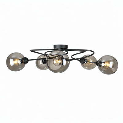 Glass Semi Flush Mount