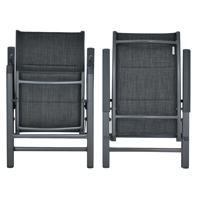 Chaise de patio pliante en tissu McKnightstown Kiaci
