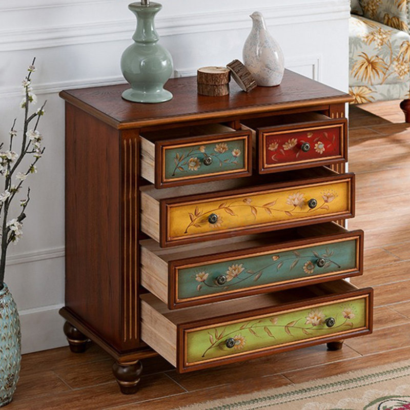 Buffet décoratif en bois massif, H 38,58 po x l 31,89 po x P 15,75 po