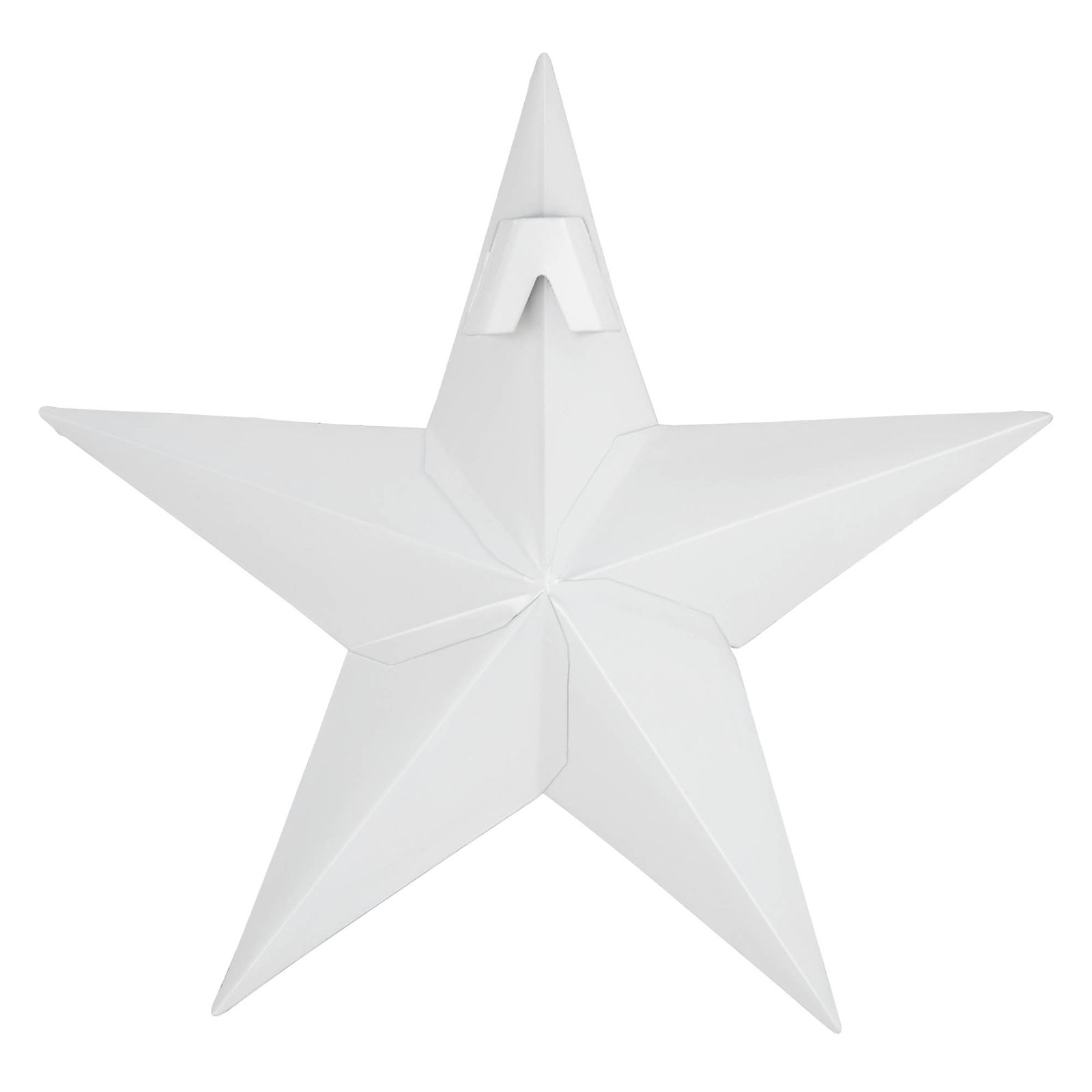  Festive Metal Star Wall Decor, White, 8" H x 8" W x 0.75" D