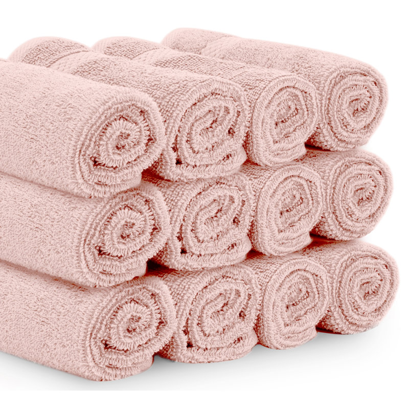 Essuie-mains 100% coton Aldene, Rose
