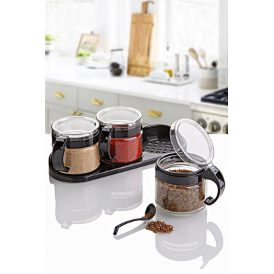 Freestanding Spice Jar & Rack Set