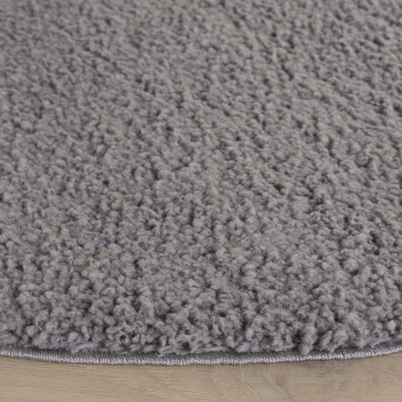 Jemery Performance Solid Color Rug, Round 6'7"